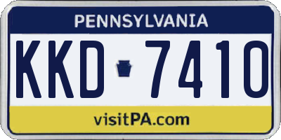 PA license plate KKD7410