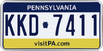 PA license plate KKD7411