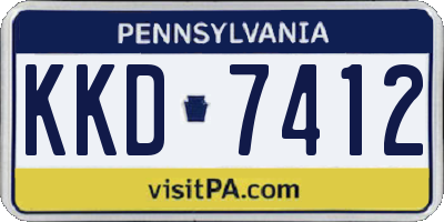 PA license plate KKD7412