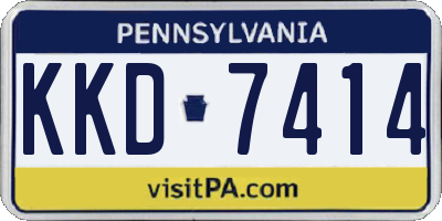 PA license plate KKD7414