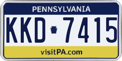 PA license plate KKD7415