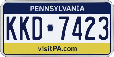 PA license plate KKD7423