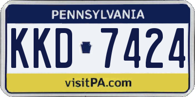 PA license plate KKD7424