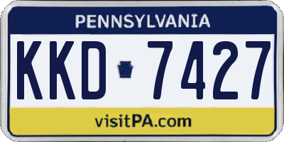 PA license plate KKD7427