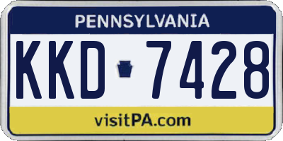 PA license plate KKD7428