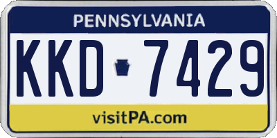 PA license plate KKD7429
