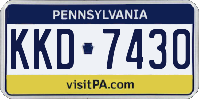 PA license plate KKD7430