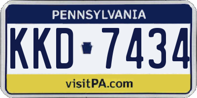 PA license plate KKD7434