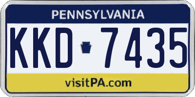 PA license plate KKD7435