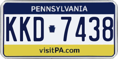 PA license plate KKD7438