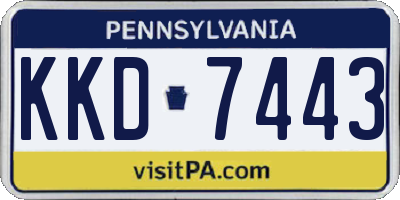 PA license plate KKD7443