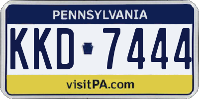 PA license plate KKD7444