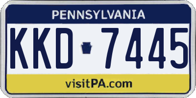 PA license plate KKD7445