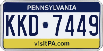 PA license plate KKD7449