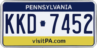 PA license plate KKD7452