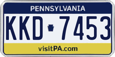 PA license plate KKD7453