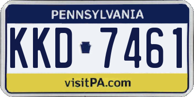 PA license plate KKD7461