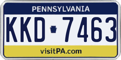 PA license plate KKD7463