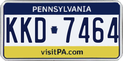 PA license plate KKD7464