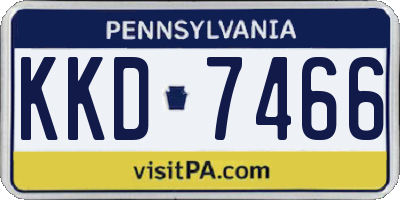 PA license plate KKD7466