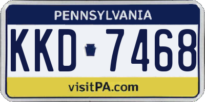 PA license plate KKD7468