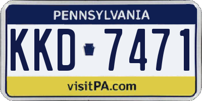 PA license plate KKD7471