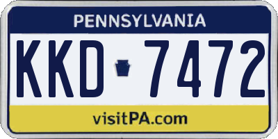 PA license plate KKD7472