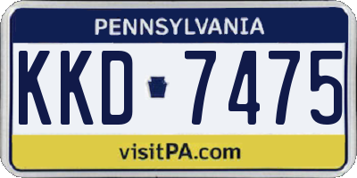 PA license plate KKD7475