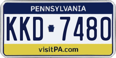 PA license plate KKD7480