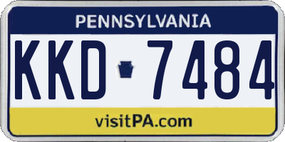 PA license plate KKD7484