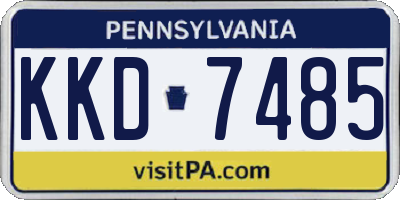 PA license plate KKD7485