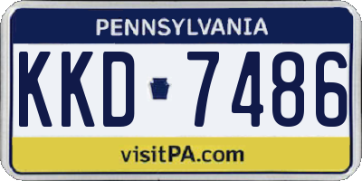 PA license plate KKD7486