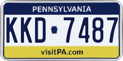 PA license plate KKD7487