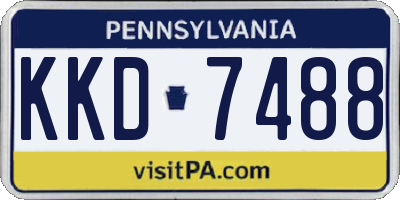 PA license plate KKD7488