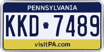 PA license plate KKD7489