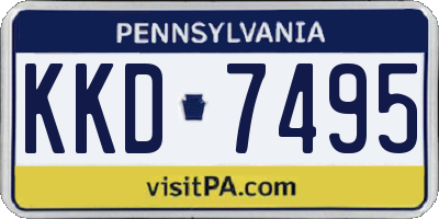 PA license plate KKD7495
