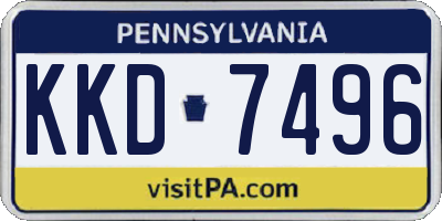 PA license plate KKD7496