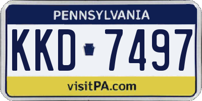 PA license plate KKD7497