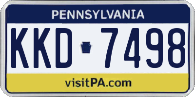 PA license plate KKD7498