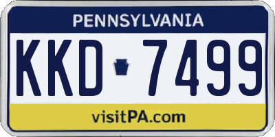PA license plate KKD7499