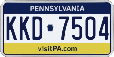 PA license plate KKD7504