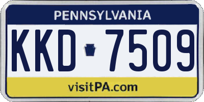 PA license plate KKD7509