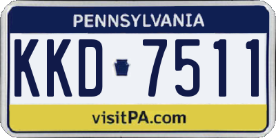 PA license plate KKD7511