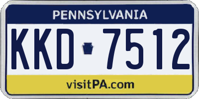 PA license plate KKD7512