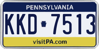 PA license plate KKD7513