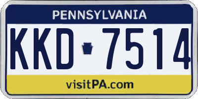 PA license plate KKD7514
