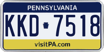 PA license plate KKD7518