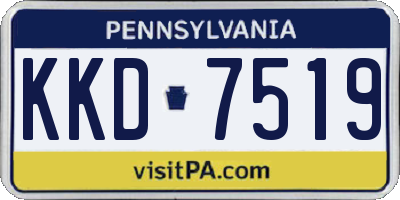 PA license plate KKD7519