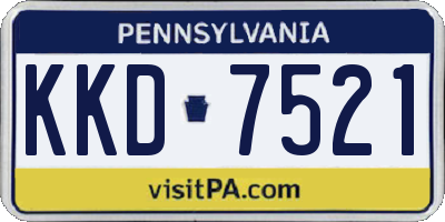 PA license plate KKD7521