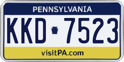 PA license plate KKD7523